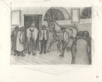 The Horse Mart, c.1917 by Robert Polhill Bevan